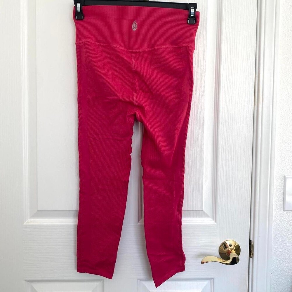 Free People Women's Pink and Red Leggings